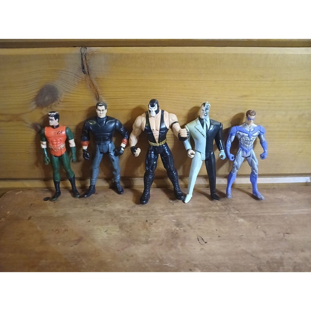 lot of 5 Loose Kenner DC Comics Batman action figures (Heavily Played With) ZA3
